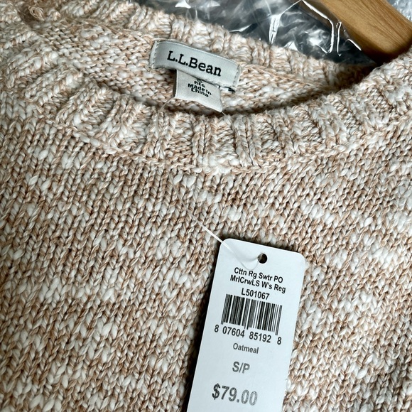 NWT L.L.Bean Women's Cotton Ragg Sweater - Picture 4 of 5